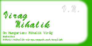virag mihalik business card